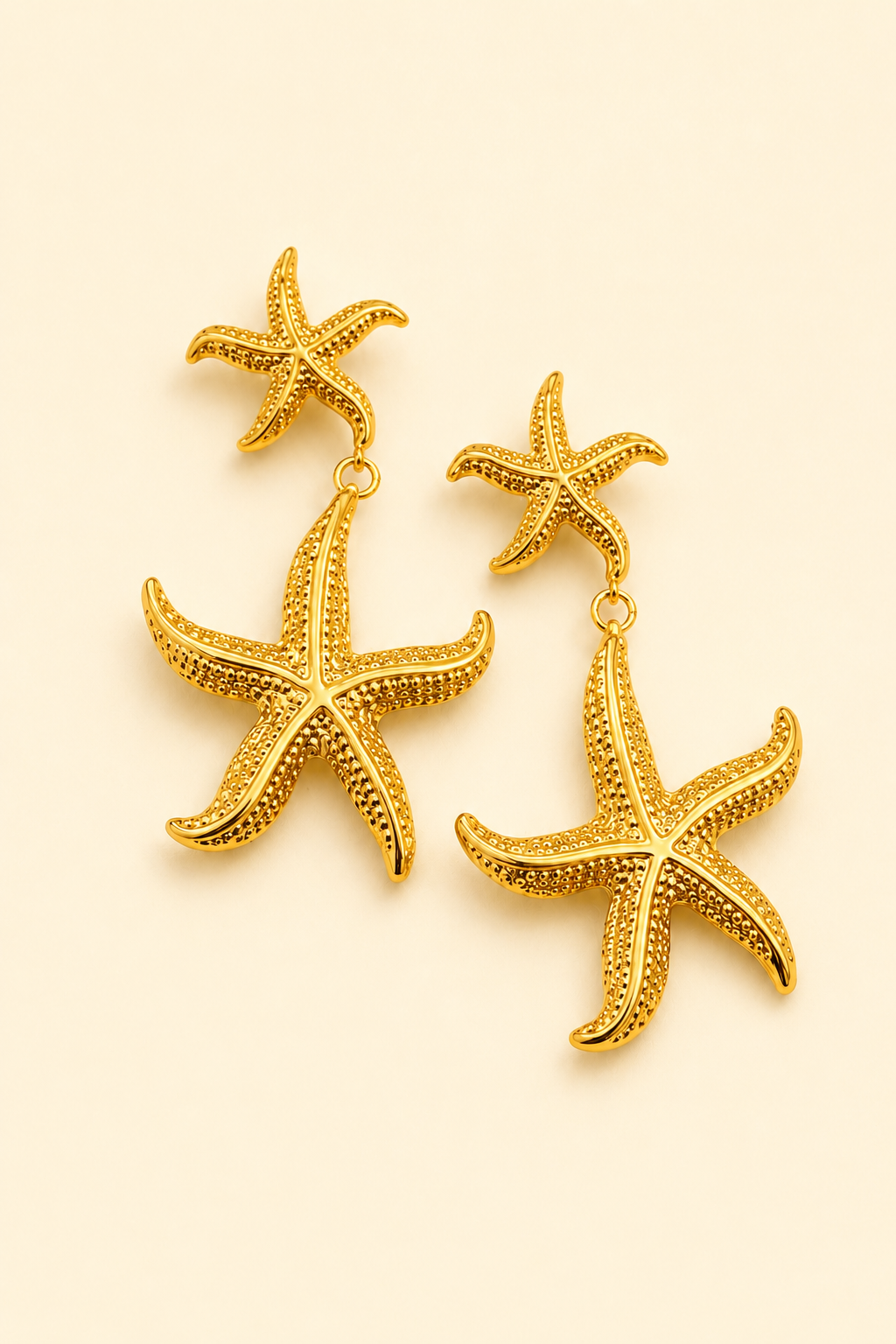 Aretes estrella de mar doble
