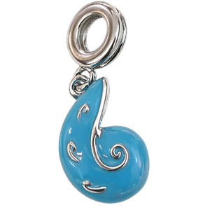 Dije caracol azul