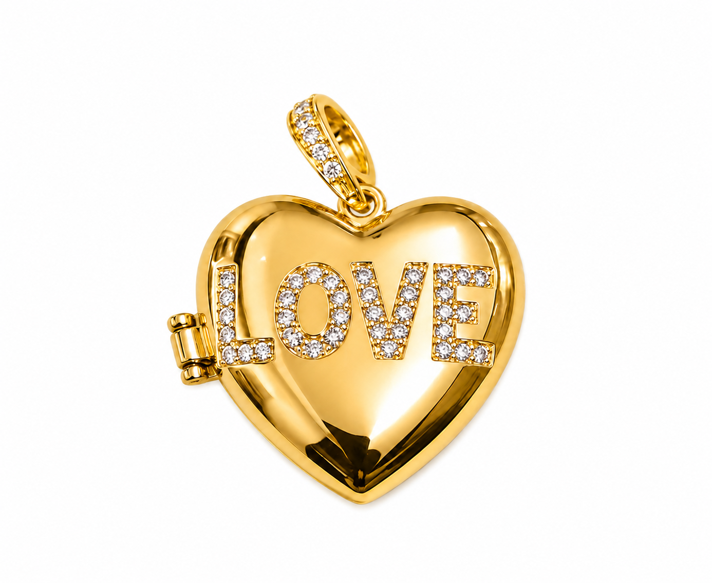 Dije relicario Love