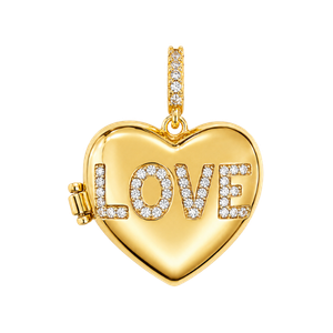 Dije relicario Love
